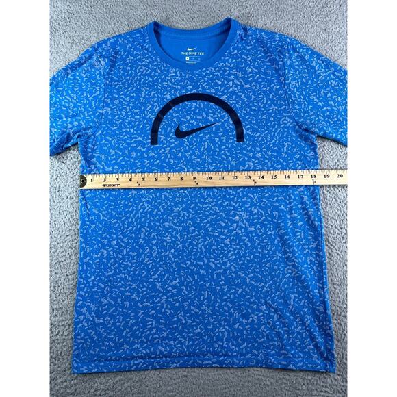 Nike Shirt Mens Medium Blue Athletic Stretch Fit Tee Crew Neck Short Sleeve - Picture 8 of 11